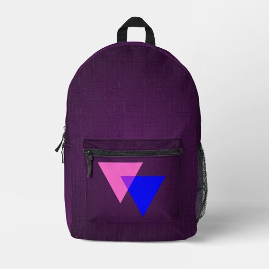 Sac À Dos Imprimé symbole de bisexualité (Recto)