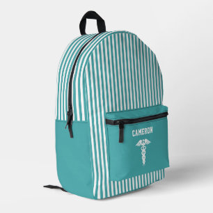 Sac À Dos Imprimé Symbole Médicale personnalisé Bandes Turquoises