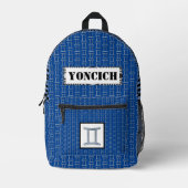 Sac À Dos Imprimé Symbole Zodiaque Gemini Élément par Kenneth Yoncic (Recto)