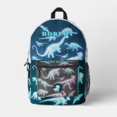 Sac À Dos Imprimé T Rex Fluorescent Squelette moderne Dinosaure (Recto)