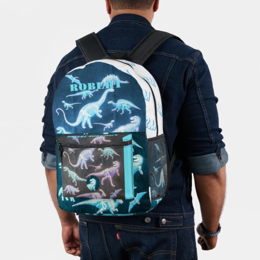 Sac À Dos Imprimé T Rex Fluorescent Squelette moderne Dinosaure (Insitu (Modèle))