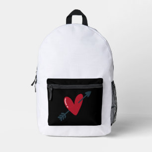 Sac À Dos Imprimé T-Shirt minimaliste Saint-Valentin Cœur avec flèch