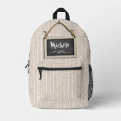 Sac À Dos Imprimé Tableau Noir Suspendu Beige ID397 (Recto)