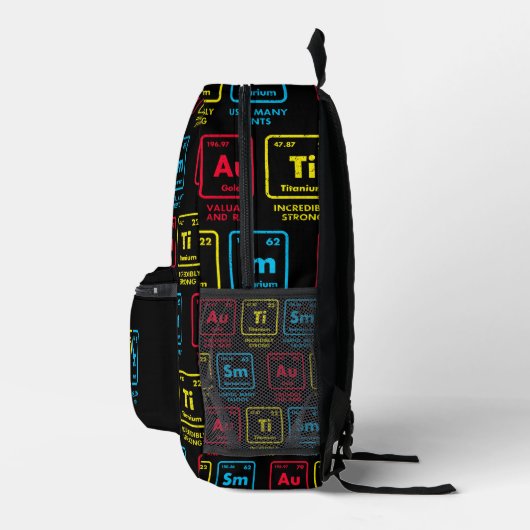 Sac À Dos Imprimé Tableau périodique des éléments de sensibilisation (Droite)