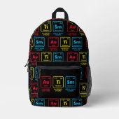 Sac À Dos Imprimé Tableau périodique des éléments de sensibilisation (Recto)