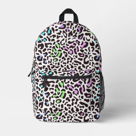 Sac À Dos Imprimé Taches de léopard pastel graphique N&B (Recto)