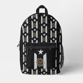 Sac À Dos Imprimé Taino Sol sur BlkWht