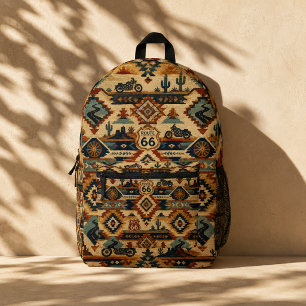 Sac À Dos Imprimé Tapisserie moto Route 66 Sud-Ouest