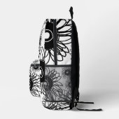 Sac À Dos Imprimé Tatouage Tournesol Floral Noir Blanc Tatouage Fleu (Droite)