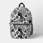 Sac À Dos Imprimé Tatouage Tribal Portrait de Fille Africaine (Recto)