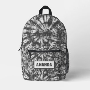 Sac À Dos Imprimé Teinture à tarte noire et blanche personnalisée Ba