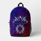 Sac À Dos Imprimé Teinture tie dye violet (Recto)