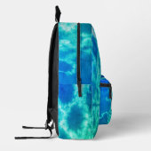 Sac À Dos Imprimé Teinture Turquoise personnalisée (Gauche)