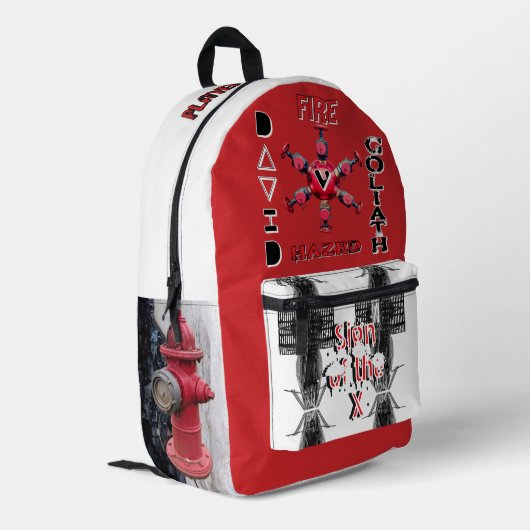 Sac À Dos Imprimé Temps de fin rouge (Coin arrière gauche)