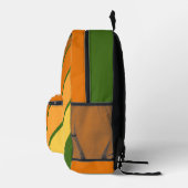 Sac À Dos Imprimé Tendance Retro Stripes 4 Photo Collage - Avocado (Droite)