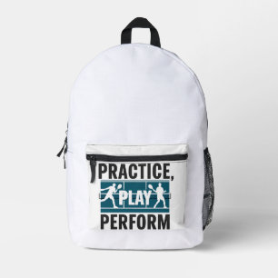 Sac À Dos Imprimé Tennis - Practice play perform