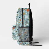 Sac À Dos Imprimé Terrazzo En Bleu (Droite)