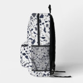 Sac À Dos Imprimé Terrazzo noir et gris Abstrait (Droite)