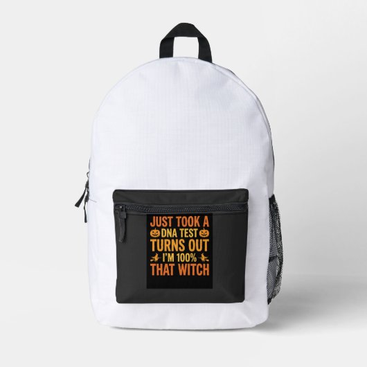 Sac À Dos Imprimé Test ADN de sorcière d'Halloween Création drôle (Recto)