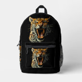 Sac À Dos Imprimé Tête d'attaque du léopard (Recto)