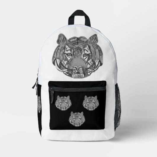 Sac À Dos Imprimé Tête de Tigre (Recto)