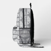 Sac À Dos Imprimé Texte de l'ingénieur chimique blanc en bulle (Droite)