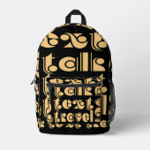 Sac À Dos Imprimé Texte de présentation noir (Recto)