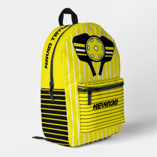Sac À Dos Imprimé Texte personnalisé moderne jaune clair noir Pickle