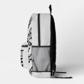 Sac À Dos Imprimé Texte usé et rayé Workout 247365 noir (Droite)