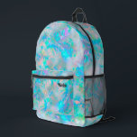 Sac À Dos Imprimé texture abstraite d'opale bleue<br><div class="desc">sac à dos arrière - plan inspiré par opal</div>