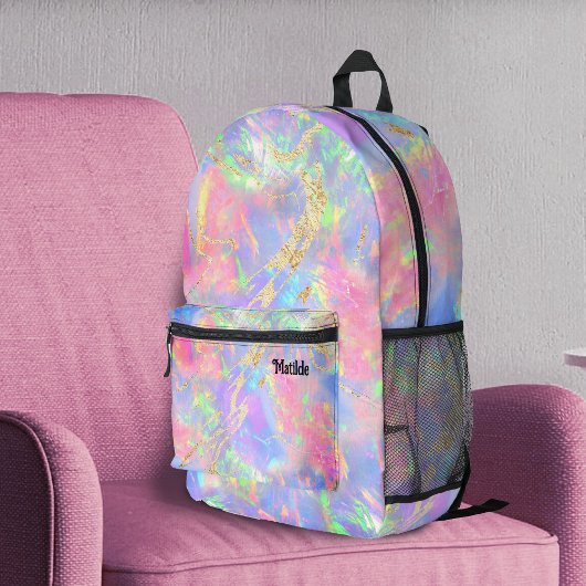 Sac À Dos Imprimé texture abstraite d'opale de feu