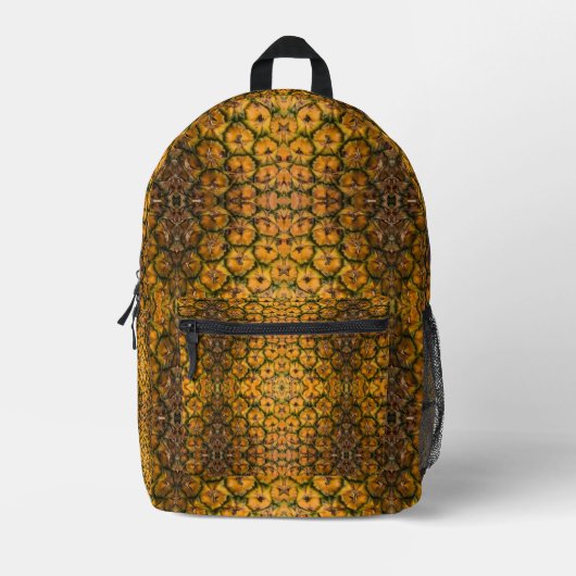 Sac À Dos Imprimé Texture d'écorce d'ananas (Recto)