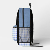 Sac À Dos Imprimé The Modern Classic — Blue & White Gingham (Droite)