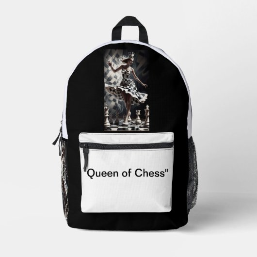 Sac À Dos Imprimé "The Queen’s Gambit : Chess Imaginaire Backpack" (Recto)