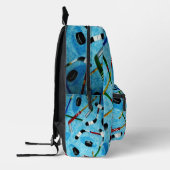 Sac À Dos Imprimé Thème de hockey sur glace bleu (Gauche)