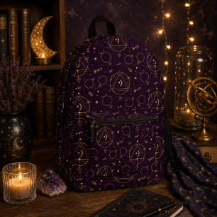 Sac À Dos Imprimé Thème Eclipse Solaire de l'Étoile d'Or Céleste