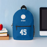 Sac À Dos Imprimé Thème Personnalisé Du Baseball<br><div class="desc">Un design sportif personnalisé et amusant.</div>