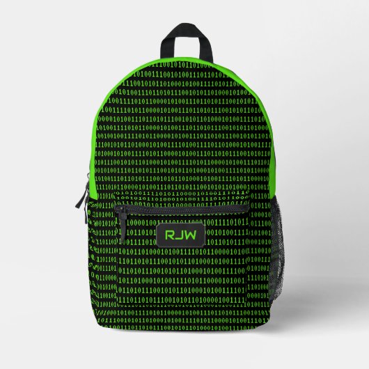 Sac À Dos Imprimé Thème technique : Code informatique pour les profe (Recto)