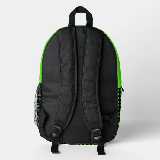 Sac À Dos Imprimé Thème technique : Code informatique pour les profe (Verso)