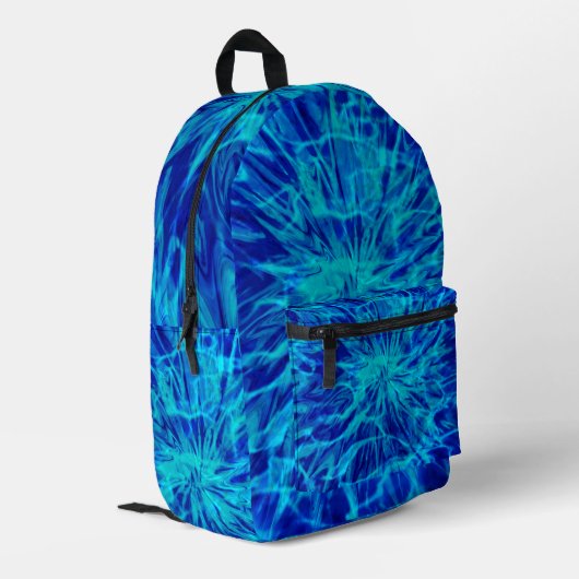 SAC À DOS IMPRIMÉ TIE DYE BLEU (Coin arrière gauche)