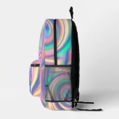 Sac À Dos Imprimé Tie Dye Holographic Psychedelic Cool Ados (Droite)