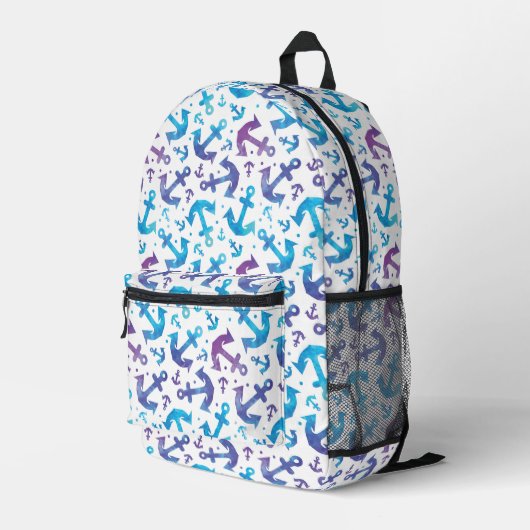 Sac À Dos Imprimé Tie Dye Motif Ancre (Coin arrière droit)