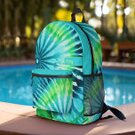 Sac À Dos Imprimé Tie Dye Motif Lime Aqua Turquoise - nom personnali<br><div class="desc">Un design audacieux et coloré avec des tons colorés de chaux et de bleu aqua avec un bloc de couleur amusant pour ajouter votre nom ou n'importe quel texte. Le motif de teinture à cravate fou a une variété de couleurs. Vous pouvez ajouter un nom, un monogramme ou un autre...</div>