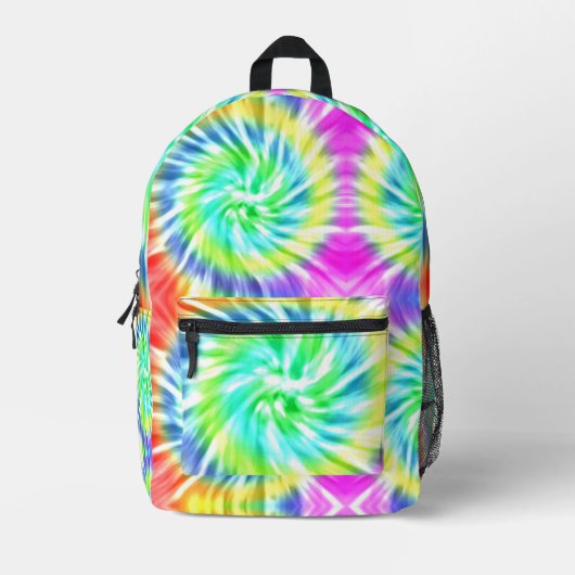 Sac À Dos Imprimé Tie Dye Psychedelic (Recto)