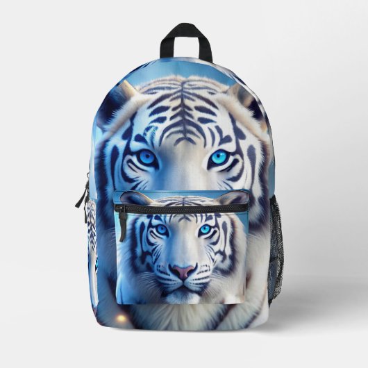 Sac À Dos Imprimé Tigre Blanc (Recto)