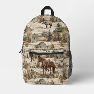 Sac À Dos Imprimé Toile à cheval