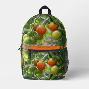 Sac À Dos Imprimé Tomates cerises de jardin personnalisées