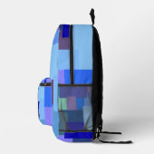 Sac À Dos Imprimé Tons de bleu - votre monogramme (Droite)