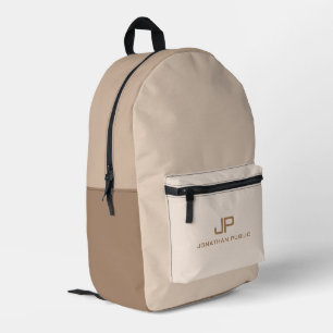 Sac À Dos Imprimé Tons de couleur beige tendance Modèle personnalisé