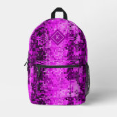 Sac À Dos Imprimé Tons roses disco miroirs parties scintillant motif (Recto)